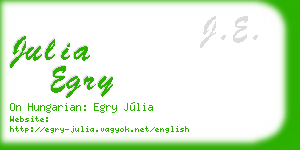 julia egry business card